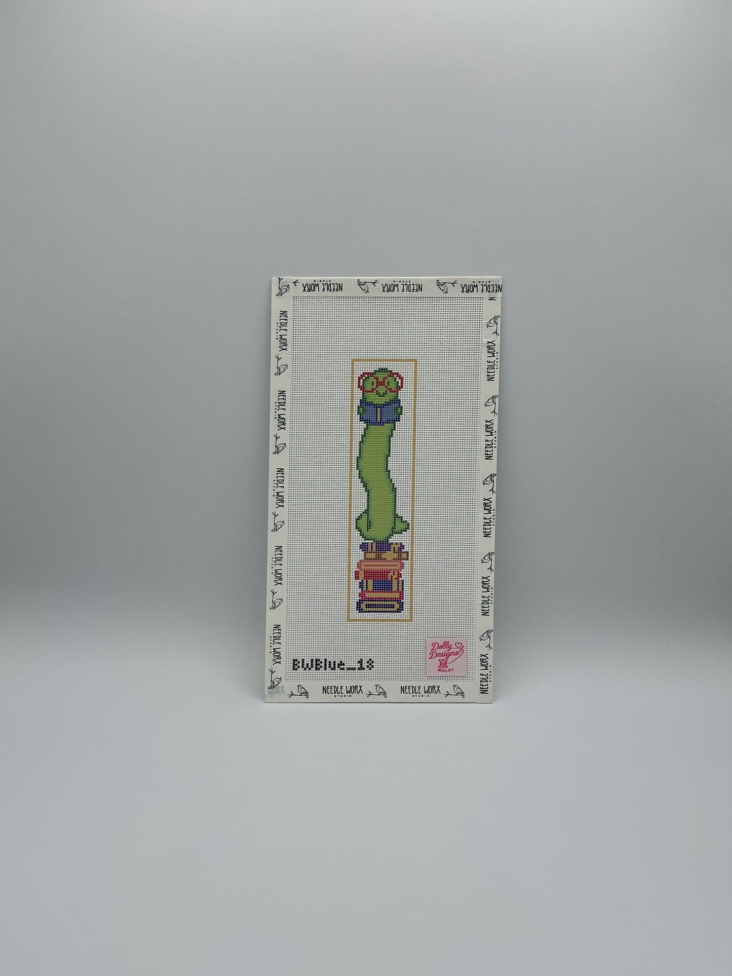 Dolly Designs (Blue) Book Wormy Bookmark
